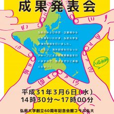 【3月6日開催】平成30年度学都ひろさき未来基金「弘前大学グローカル人材育成事業」成果発表会のお知らせ
