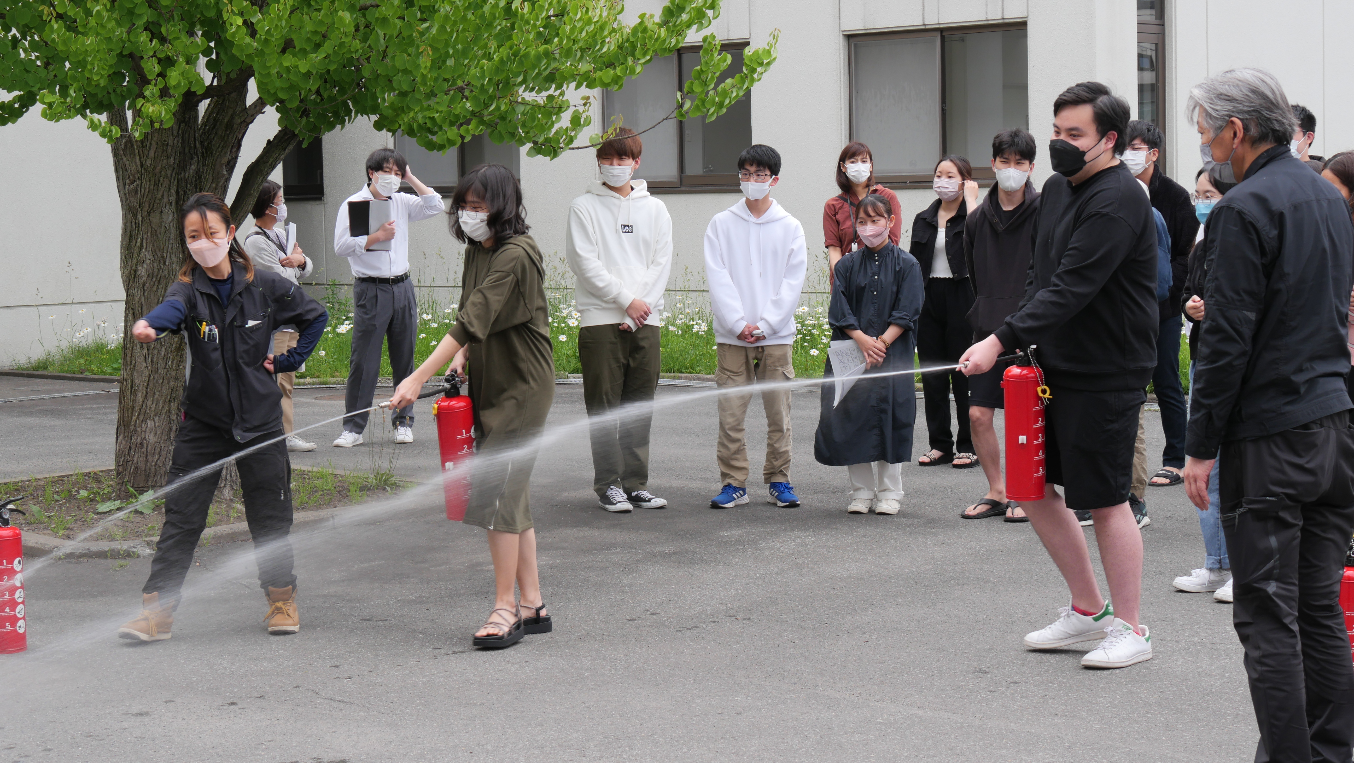 【6月11日】弘前大学国際交流会館消防訓練を行いました。
